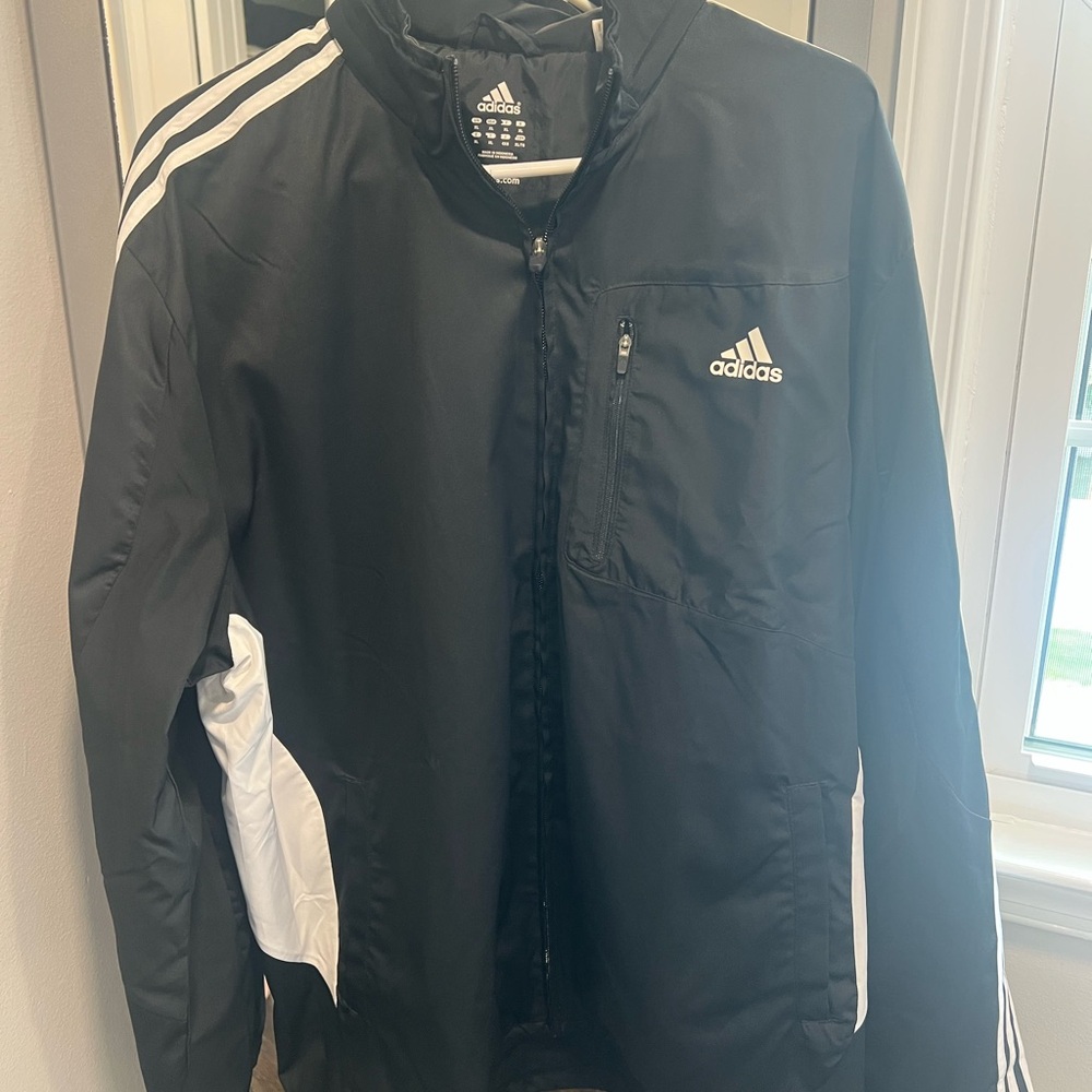 Brand New With Tags Adidas Men's Black and White Performance Jacket